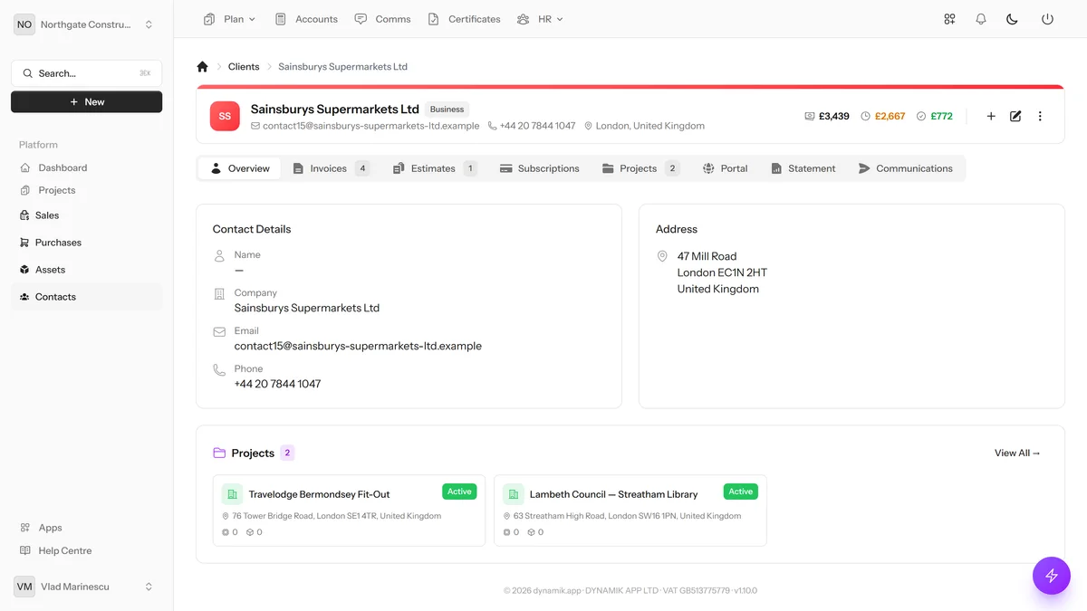 Client Management — dynamik.app