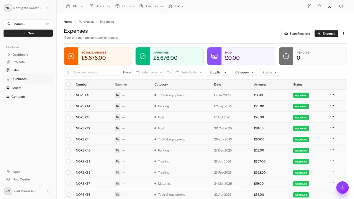 Expense Tracking — dynamik.app