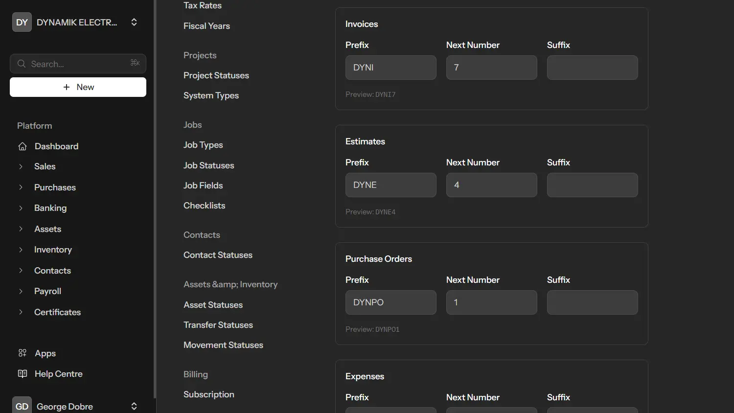 Automatic Numbering