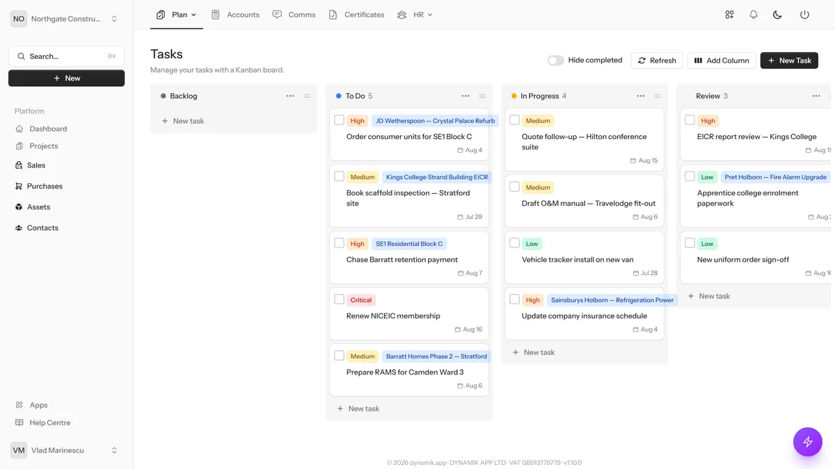 Task Management — dynamik.app